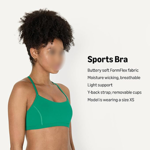 Soutien-gorge de sport élégant vert émeraude sans coutures, à maintien léger, pour le yoga, la course et le fitness pour femme - Product Image 2
