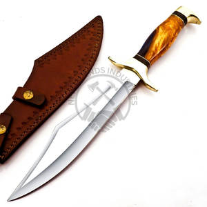 Nueva Edición Cuchillo Bowie de Hoja Fija Hecho a Mano de Acero J2, el Mejor Cuchillo de Caza con Hoja Ultra Afilada, Mango de Resina, Cuchillo de Supervivencia con Funda - Product Image 2