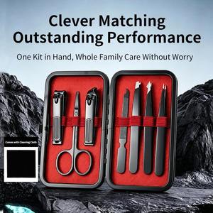 10 in 1 Stainless Steel <b>Manicure</b> Nail Clipper <b>Kit</b> with Case-Portable Professional Nail Care Tools for Adults-Anaaif Enterprises - Product Image 5