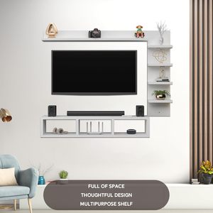 Mueble/Soporte/Estante de Pared para TV de Madera Sintética para Sala de Estar | Mueble para TV con Estantes de Almacenamiento para Libros y Decoración del Hogar - Product Image 3