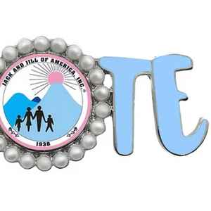 Pin de solapa Jack and Jill Blue Vote con adorno de perlas, broche de campaña, accesorio electoral llamativo - Product Image 4