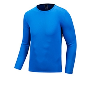 Camiseta de Manga Larga Amarilla para Hombre, Cuello Redondo, Tejida, Color Sólido, Corte Regular Informal - Product Image 5