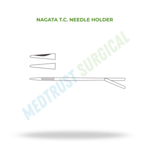 Nagata Needle Holder Stainless Steel Surgical Needle Holder Precision Suturing Instrument - Product Image 2