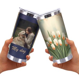 Stainless Steel Tumbler 20oz Double Wall <b>Insulated</b> Hot Cold Drink <b>Cup</b> Classic Straight Shape Home Car Use - Product Image 2