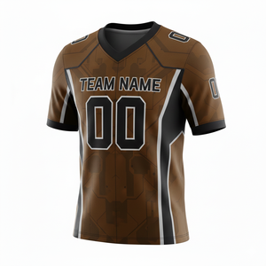 Maillots de football personnalisés pour adultes, manches courtes, maille respirante, séchage rapide, anti-bactériens, option grande taille, devant - Product Image 2