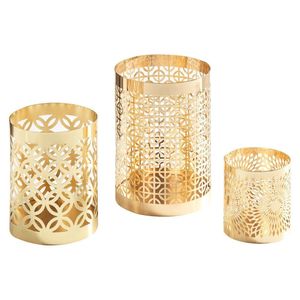 Vente en gros de porte-bougies décoratifs en métal découpés au laser, lanternes à bougies chauffe-plat florales, style marocain, décoration de table, Noël - Product Image 4