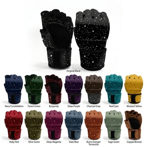 Gants de sparring MMA personnalisés avec motif imprimé, demi-doigts, pour entraînement, grappling, sac de frappe, fitness et combat - Product Image 1