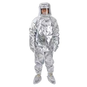 Combinaison de travail unisexe en aluminium avec capuche et gants pour la protection contre les radiations - Product Image 3
