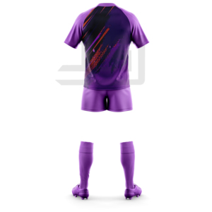 Uniforme de rugby, maillot personnalisé imprimé, shorts respirants, coupe athlétique, vêtements de sport légers et performants, 100% polyester - Product Image 6