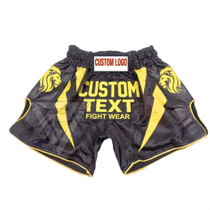 Pantalones Cortos Deportivos Unisex Duraderos, Transpirables y de Secado Rápido para Muay Thai, Sanda, Entrenamiento, con Logotipo Frontal, para Artes Marciales, Boxeo - Product Image 3