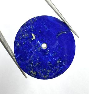 Cadran de montre en pierre précieuse naturelle Lapis Lazuli, disque de 28,5 mm, pierre bleue, fait main sur mesure, épaisseur 1 mm, trou central de 2 mm, classique et élégant - Product Image 3