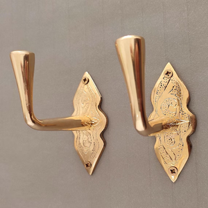 Handcrafted Small Leaf Design Brass Hook Holder For home Wall Organisation & Key Cap Purse <b>Storage</b> Hanging Holder - Product Image 4