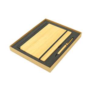 A5 Size Bamboo Journal <b>Set</b> with Stylus Pen Durable Notebook and Eco-Friendly <b>Writing</b> Instrument - Product Image 4