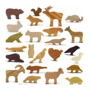 Wooden <b>Farm</b> Animal Toys <b>Set</b> for Kids 3-6 Years Unisex Educational Play Figures Natural Wood Model Catarina - Product Image 4