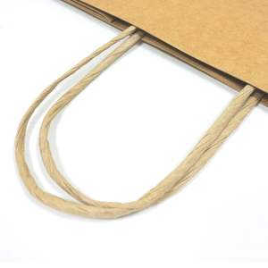 Bolsas de papel A4 biodegradables para manualidades logotipo impreso personalizado con cordón de papel - Product Image 3