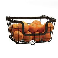 Hoogwaardig aanpasbaar decoratief ijzeren modern fruitmandje met handvat, design voor aanrecht, eettafel, opbergruimte en presentatie.