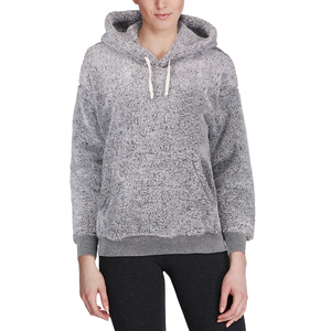 Women Sherpa Fleece <b>Hoodie</b> Custom Embroidered Oversized <b>Teddy</b> Winter Pullover Sweatshirt OEM ODM Wholesale Factory - Product Image 1