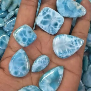 Pierre Larimar naturelle de qualité supérieure A++ à prix avantageux, cabochon de pierre précieuse non montée. - Product Image 2