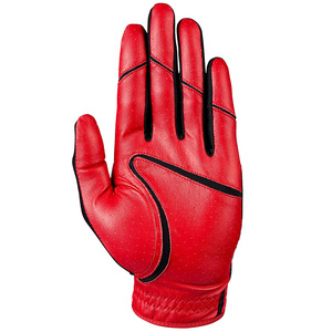 Wear Resistant Unisex Golf Gloves Genuine Leather Breathable Sweat Absorbing Quick Dry Non Slip With Customizable Printing - Product Image 1