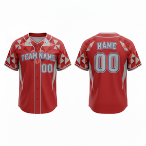 Maillot de baseball personnalisé respirant à séchage rapide 100 % polyester imprimé par sublimation en maille col en V unisexe manches courtes logo avant - Product Image 6