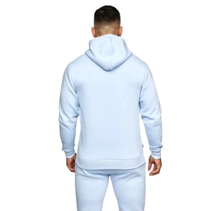 Survêtements personnalisés pour hommes, logo imprimé, 100% coton, coupe ajustée, bleu ciel, survêtements unisexes pour hommes, survêtements personnalisés abordables pour hommes - Product Image 3