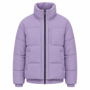 Veste matelassée pour homme à marque privée, broderie personnalisée, manteau d'hiver rembourré, col montant, fermeture éclair intégrale, fabricant de vêtements en gros OEM - Product Image 1