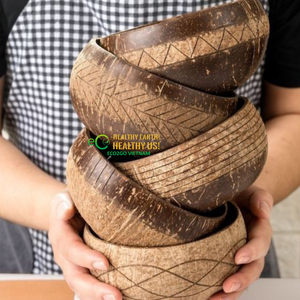 Wholesale Natural Coconut Shell Bowls & Cups for Sustainable Food Serving Tableware Eco2go Vietnam - Product Image 6