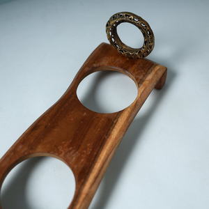 Handmade Wooden Wine Glass Holder Tray Rustic Wood Stemware Carrier for Wine Tasting Party Home Bar and <b>Kitchen</b> <b>Decor</b> - Product Image 4