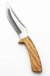 Couteau utilitaire à lame fixe en acier inoxydable artisanal de qualité supérieure, manche en bois de zèbre personnalisé, outil EDC - Product Image 4
