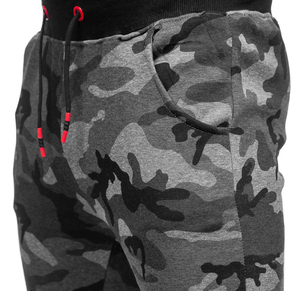 Men's High Quality French Terry Flare Sweatpants Sport Street Wear Elastic Waistband Stretch Fabric Camouflage Pattern Stacked - Product Image 3