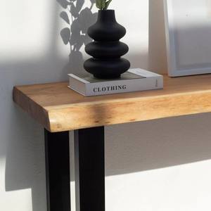 Table console Vandana Lunaris Orion Acacia avec pieds en métal, design moderne en bois massif - Product Image 4