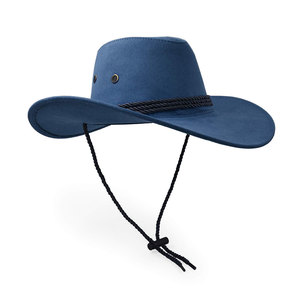 Chapeau Fedora Cowboy Unisexe d'Été en Feutre et Cuir avec Logo Personnalisé, Broderie Manuelle et Couleur Personnalisée, Motif à Carreaux, pour Usage Quotidien – Vente en Gros - Product Image 2