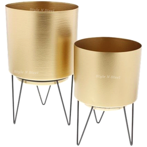 Macetero de Arena de Hierro con Recubrimiento de Polvo, Duradero, Multiusos, para Interiores, con Drenaje, para Decoración del Hogar y Jardín - Product Image 5