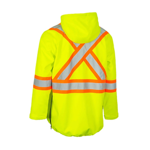 Sudadera con Capucha Fluorescente Verde de Alta Visibilidad, Reflectante, para Seguridad Laboral, Chaleco de Invierno para Exteriores, Unisex - Product Image 4