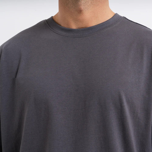 Camisetas Casuales de Manga Corta para Hombre, 100% Algodón, Lavado Ácido, con Logotipo Personalizado Bordado, Estampado en Blanco, Estilo Urbano, en Stock - Product Image 3