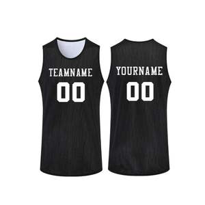 Maillot de basket INDEX SPORTSWEAR blanc et rouge, personnalisable avec nom et numéro d'équipe, sublimé, en mesh, sans manches, unisexe, adulte, coupe classique - Product Image 3