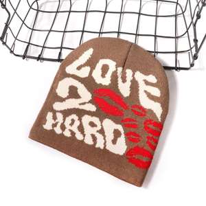 Bonnet tricoté personnalisé pour hommes et femmes, imprimé, style streetwear, chaud et tendance, collection hiver, motif araignée, fabriqué en usine - Product Image 1