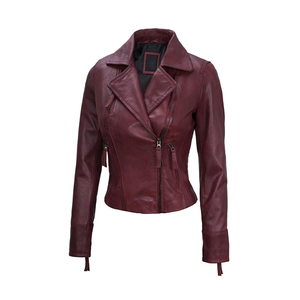 Chaqueta de Cuero para Mujer, Estilo Contemporáneo, Prenda Exterior con Construcción Duradera, Ajuste Cómodo para Viajes, Trabajo y Moda Diaria - Product Image 1