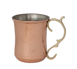 Taza Emily Copper Mule con Asa de Latón, Gran Capacidad, Diseño Minimalista - Product Image 1