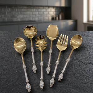 Ensemble de cuillères et fourchettes à salade en bois naturel pour saladiers, cuisine, table à manger, restaurant et usage domestique - Product Image 4