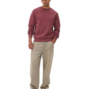 Sweat-shirt pour homme tendance, respirant, prix de gros abordable, coupe classique, couleur unie, tricoté 100% coton, pull décontracté d'automne - Product Image 6