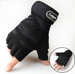 GAF Hot <b>Sale</b> Polyester Non-Slip Lace-up Half Finger Lightweight Palm Protection Sports Outdoor <b>Weight</b> Lifting Unisex Gloves - Product Image 2