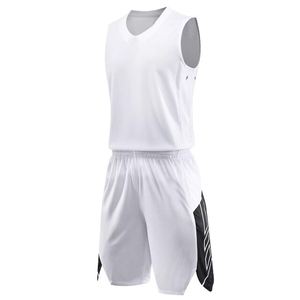 Maillot de basketball personnalisé OEM sublimé, col en V, manches courtes, écologique, antibactérien, séchage rapide, respirant, polyester, sport - Product Image 1