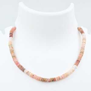 Natural Pink <b>Opal</b> Smooth Heishi Tyre Beaded Choker <b>Necklace</b> 6MM <b>Opal</b> Gemstone Candy <b>Necklace</b> For Women And Girls Wholesale - Product Image 6