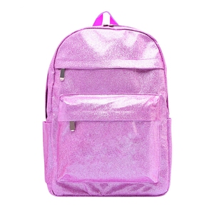 Mochila Ligera con Brillantina Rosa y Arcoíris, Estilo Deportivo, Cierre de Cremallera, Sistema de Transporte con Correa, Unisex, para la Escuela - Product Image 4