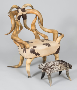 Chaise décorative en corne de buffle de qualité supérieure, style paon, meubles vintage en bois de luxe de NEHA ENTERPRISES - Product Image 5