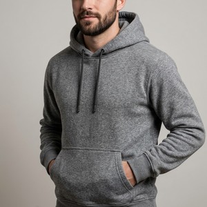 Ensemble sweat à capuche et sweat-shirt gris streetwear de qualité supérieure pour homme – Collection Hiver/Automne – Vente en gros de sweats à capuche pour homme - Product Image 2