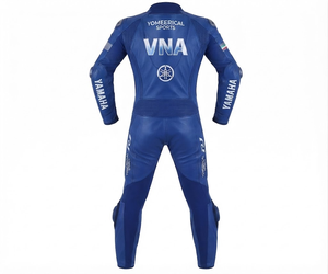 Combinaison de moto en cuir premium Ramaha MotoCP Racing 1 pièce avec bosse niveau 2 CE, sur mesure - Product Image 2