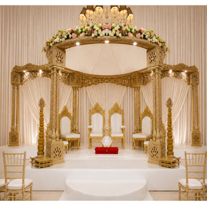 Fabricante de Mandaps de Madera para Bodas Indias, Mandap Triveni Hindú, Tamaño Personalizado, Portátil, Nueva Llegada - Product Image 1