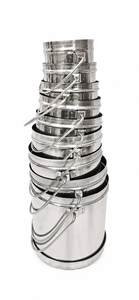 DHEER INTERNATIONAL Stainless Steel Kadi Dabba 10x18 cm 9 Pcs <b>Set</b> Milk <b>Pot</b> <b>Set</b> Food Grade Kitchen Storage Manufacturer Exporter - Product Image 2